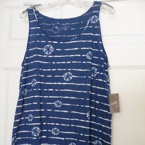 NWT J JILL TIE DYE STRIPE TANK – SIZE MEDIUM